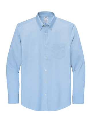 Brooks Brothers Wrinkle-Free Stretch Pinpoint Shirt (Newport Blue)