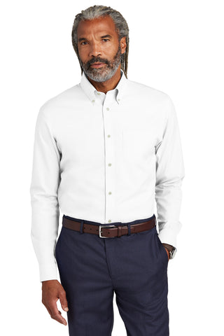 Brooks Brothers Wrinkle-Free Stretch Pinpoint Shirt (White)