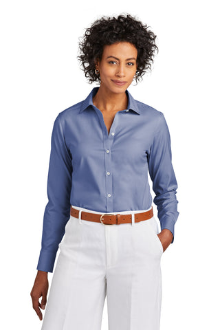 Brooks Brothers Women's Wrinkle-Free Stretch Pinpoint Shirt (Cobalt Blue)