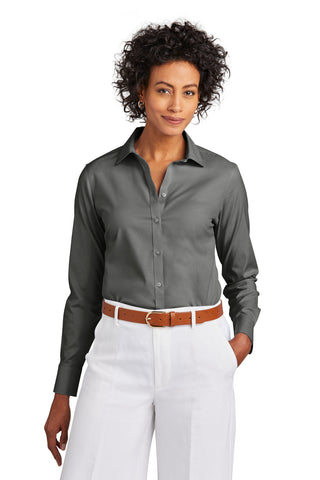 Brooks Brothers Women's Wrinkle-Free Stretch Pinpoint Shirt (Deep Black)