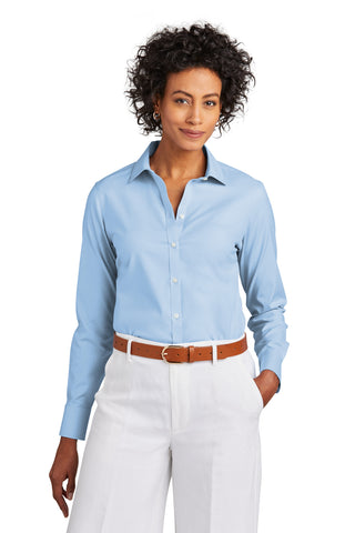 Brooks Brothers Women's Wrinkle-Free Stretch Pinpoint Shirt (Newport Blue)