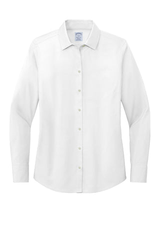 Brooks Brothers Women's Wrinkle-Free Stretch Pinpoint Shirt (White)