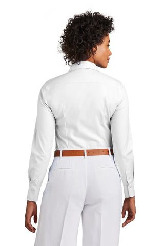 Brooks Brothers Women's Wrinkle-Free Stretch Pinpoint Shirt (White)