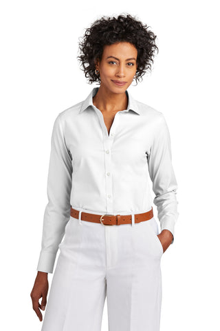 Brooks Brothers Women's Wrinkle-Free Stretch Pinpoint Shirt (White)