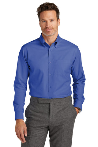 Brooks Brothers Wrinkle-Free Stretch Nailhead Shirt (Cobalt Blue)