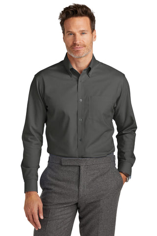 Brooks Brothers Wrinkle-Free Stretch Nailhead Shirt (Deep Black)