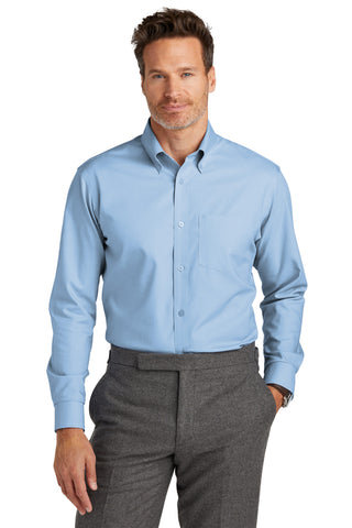 Brooks Brothers Wrinkle-Free Stretch Nailhead Shirt (Newport Blue)