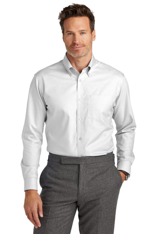 Brooks Brothers Wrinkle-Free Stretch Nailhead Shirt (White)