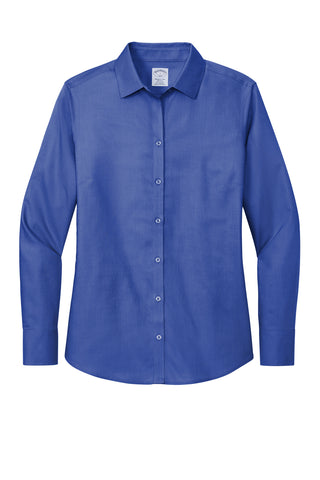 Brooks Brothers Women's Wrinkle-Free Stretch Nailhead Shirt (Cobalt Blue)