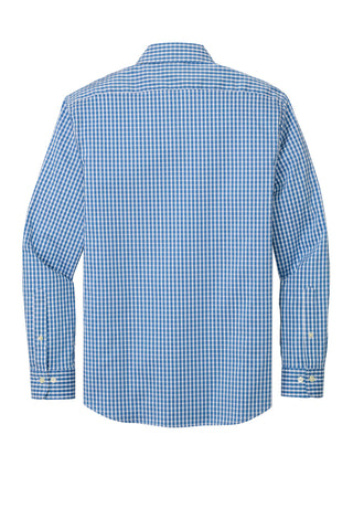 Brooks Brothers Tech Stretch Patterned Shirt (Charter Blue Check)