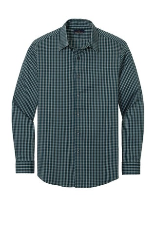 Brooks Brothers Tech Stretch Patterned Shirt (Dark Pine Multi Check)