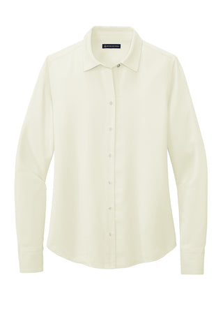 Brooks Brothers Women's Full-Button Satin Blouse (Off White)