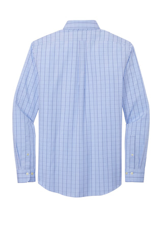 Brooks Brothers Wrinkle-Free Stretch Patterned Shirt (Newport Blue)