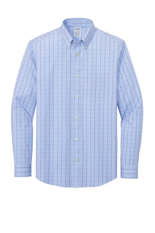 Brooks Brothers Wrinkle-Free Stretch Patterned Shirt (Newport Blue)