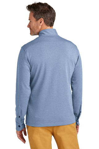 Brooks Brothers Mid-Layer Stretch 1/2-Button (Aegean Blue Heather)