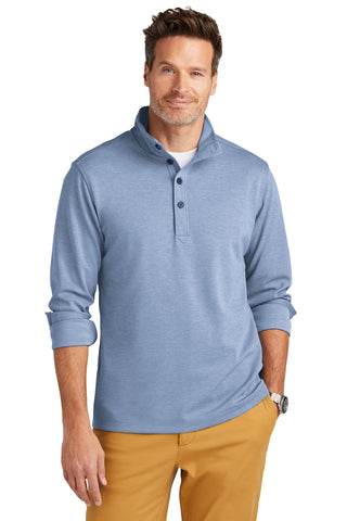 Brooks Brothers Mid-Layer Stretch 1/2-Button (Aegean Blue Heather)