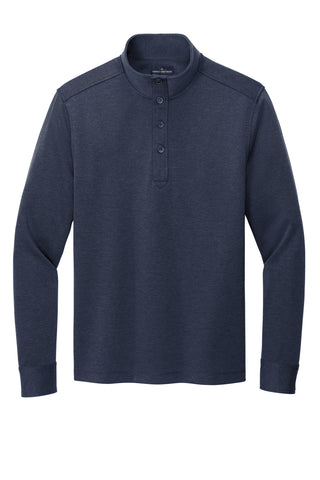 Brooks Brothers Mid-Layer Stretch 1/2-Button (Navy Blazer Heather)