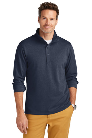 Brooks Brothers Mid-Layer Stretch 1/2-Button (Navy Blazer Heather)