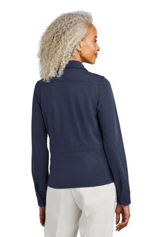 Brooks Brothers Women's Mid-Layer Stretch Button Jacket (Navy Blazer Heather)