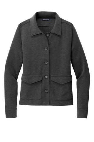 Brooks Brothers Women's Mid-Layer Stretch Button Jacket (Windsor Grey Heather)