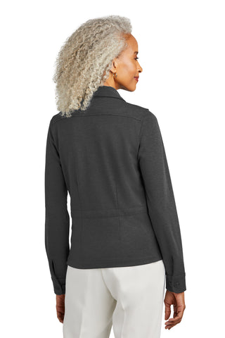 Brooks Brothers Women's Mid-Layer Stretch Button Jacket (Windsor Grey Heather)