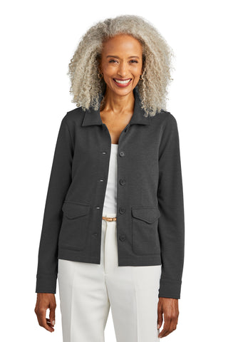 Brooks Brothers Women's Mid-Layer Stretch Button Jacket (Windsor Grey Heather)