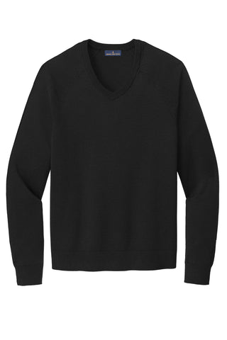 Brooks Brothers Cotton Stretch V-Neck Sweater (Deep Black)