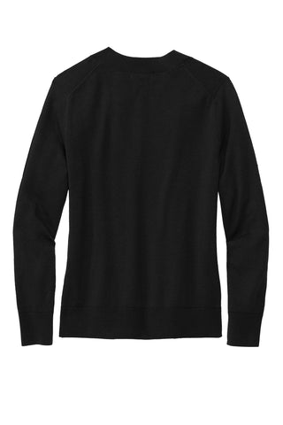 Brooks Brothers Women's Cotton Stretch V-Neck Sweater (Deep Black)