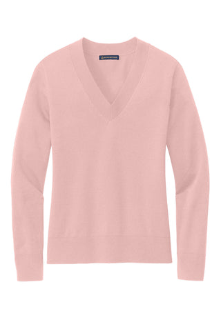 Brooks Brothers Women's Cotton Stretch V-Neck Sweater (Pearl Pink)