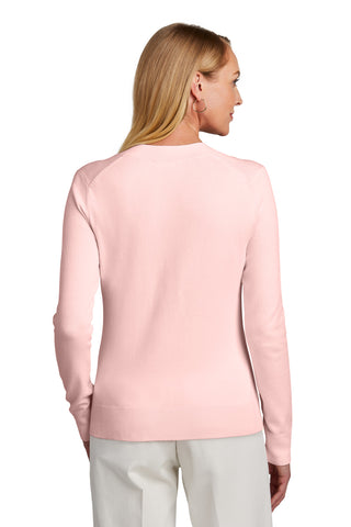 Brooks Brothers Women's Cotton Stretch V-Neck Sweater (Pearl Pink)