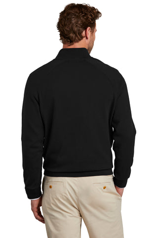 Brooks Brothers Cotton Stretch 1/4-Zip Sweater (Deep Black)