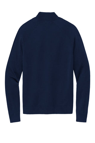 Brooks Brothers Cotton Stretch 1/4-Zip Sweater (Navy Blazer)