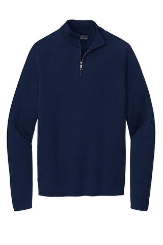 Brooks Brothers Cotton Stretch 1/4-Zip Sweater (Navy Blazer)