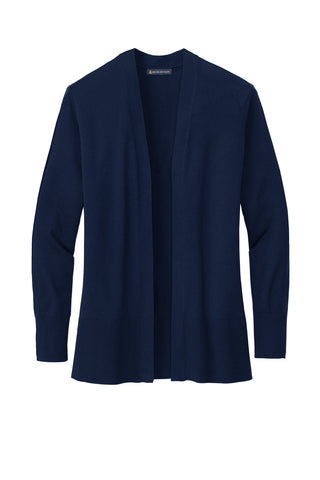 Brooks Brothers Women's Cotton Stretch Long Cardigan Sweater (Navy Blazer)