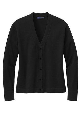 Brooks Brothers Women's Cotton Stretch Cardigan Sweater (Deep Black)