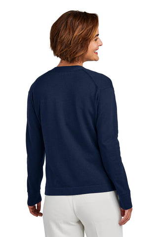 Brooks Brothers Women's Cotton Stretch Cardigan Sweater (Navy Blazer)