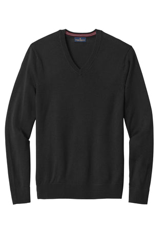 Brooks Brothers Washable Merino V-Neck Sweater (Deep Black)