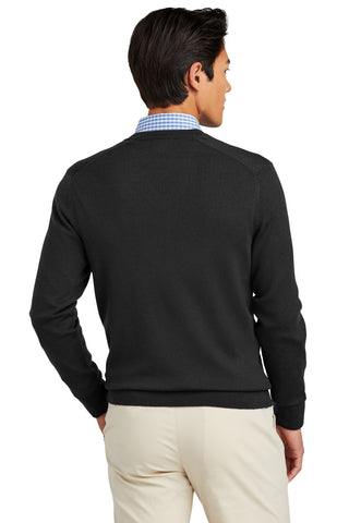 Brooks Brothers Washable Merino V-Neck Sweater (Deep Black)