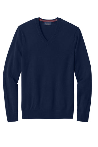 Brooks Brothers Washable Merino V-Neck Sweater (Navy Blazer)