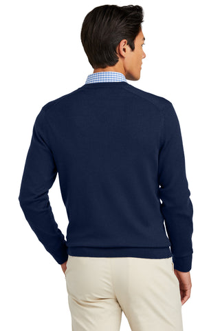 Brooks Brothers Washable Merino V-Neck Sweater (Navy Blazer)