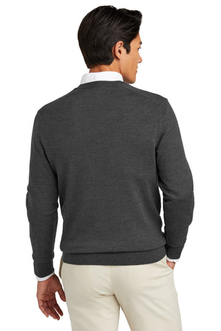 Brooks Brothers Washable Merino V-Neck Sweater (Windsor Grey Heather)