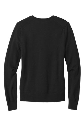 Brooks Brothers Women's Washable Merino V-Neck Sweater (Deep Black)