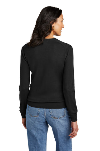 Brooks Brothers Women's Washable Merino V-Neck Sweater (Deep Black)