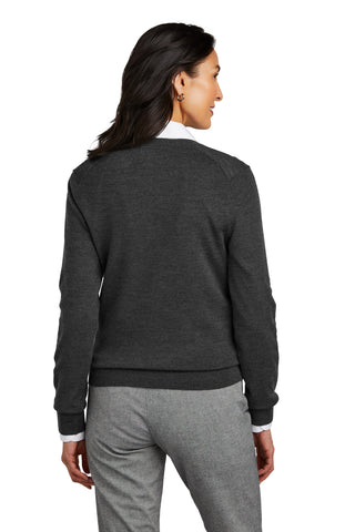 Brooks Brothers Women's Washable Merino V-Neck Sweater (Windsor Grey Heather)