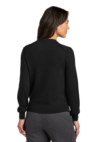 Brooks Brothers Women's Washable Merino Cardigan Sweater (Deep Black)