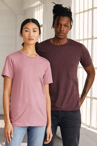 BELLA+CANVAS Unisex Heather CVC Short Sleeve Tee (Heather Mauve)