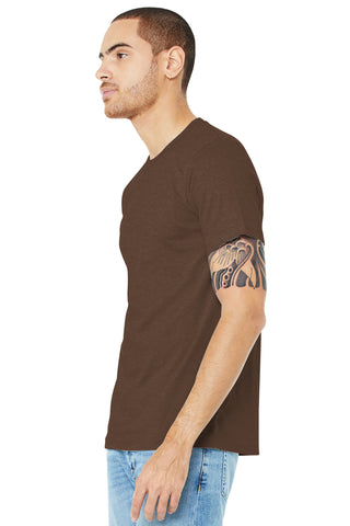 BELLA+CANVAS Unisex Heather CVC Short Sleeve Tee (Heather Brown)