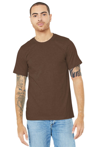 BELLA+CANVAS Unisex Heather CVC Short Sleeve Tee (Heather Brown)