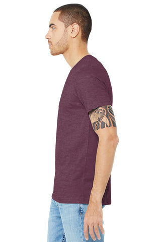 BELLA+CANVAS Unisex Heather CVC Short Sleeve Tee (Heather Maroon)