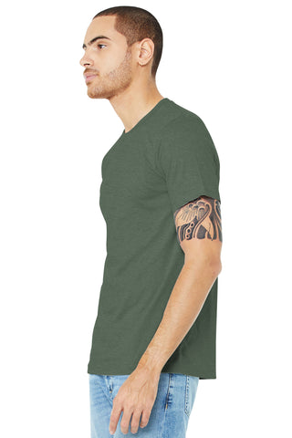 BELLA+CANVAS Unisex Heather CVC Short Sleeve Tee (Heather Military Green)